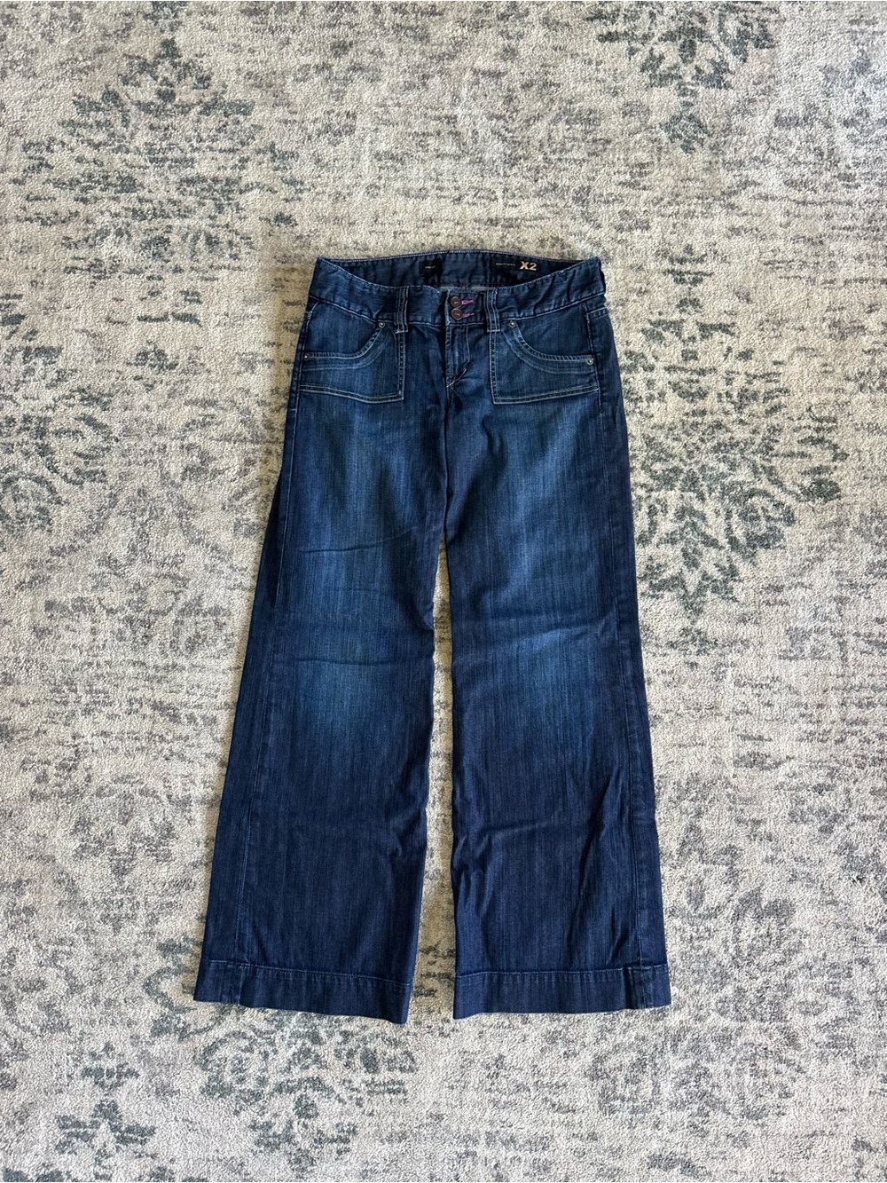 Wide Leg Dark Blue Women’s Jeans